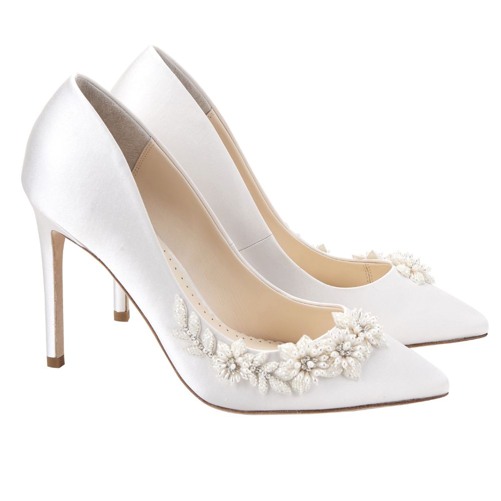 Bella Belle Shoes Carolina Crystals and Pearl Wedding Heels