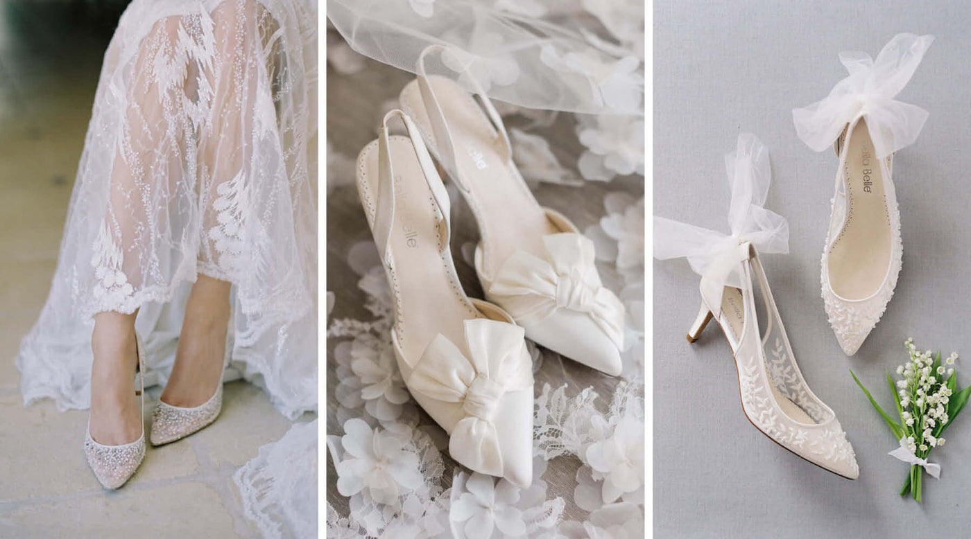 Abbie Ivory | Wedding shoes low heel, Wedding heels, Bridal flats