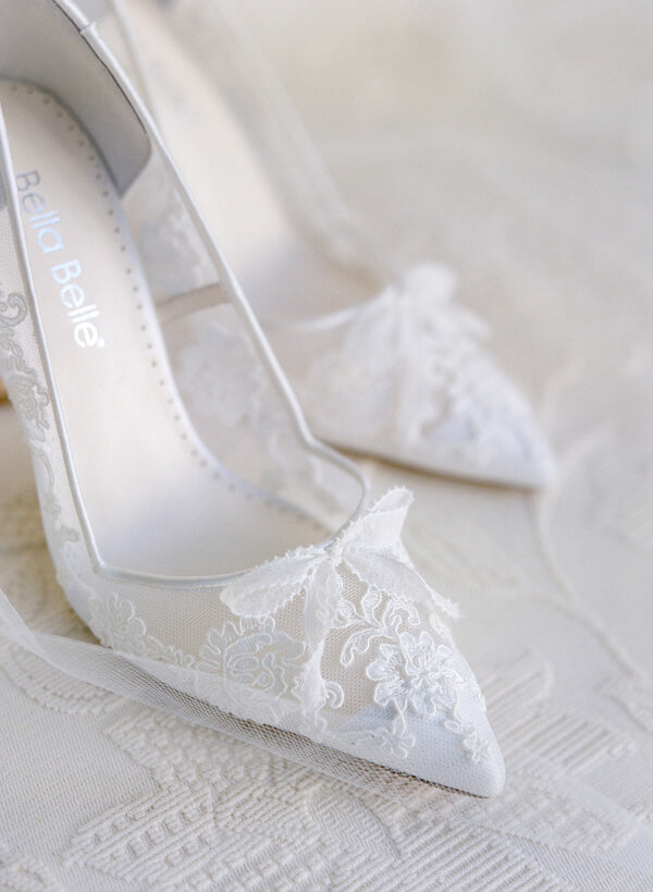 Satin High Heel Wedding Sandals with Pearl Strap, Bridal Heels