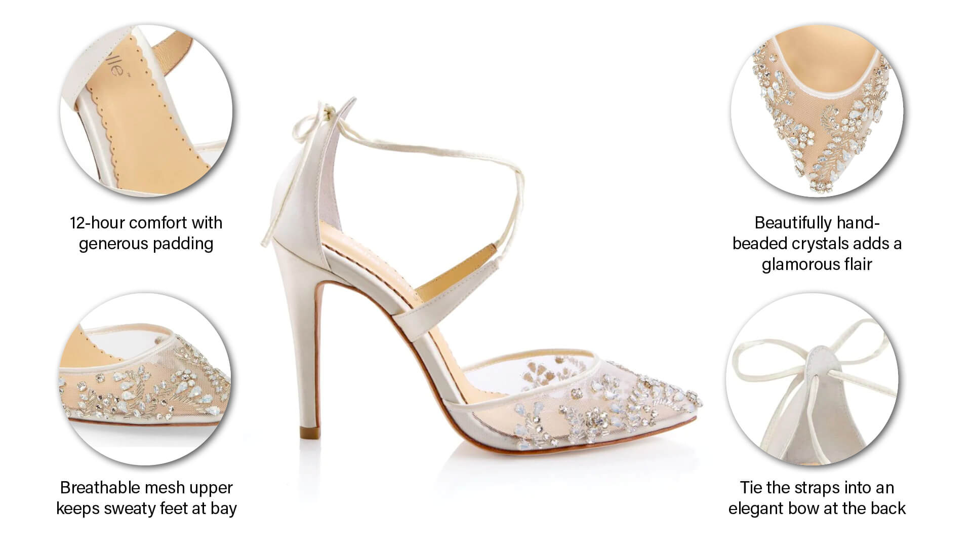 Florence Crystal Embellished Heels - Sexy Wedding Shoes