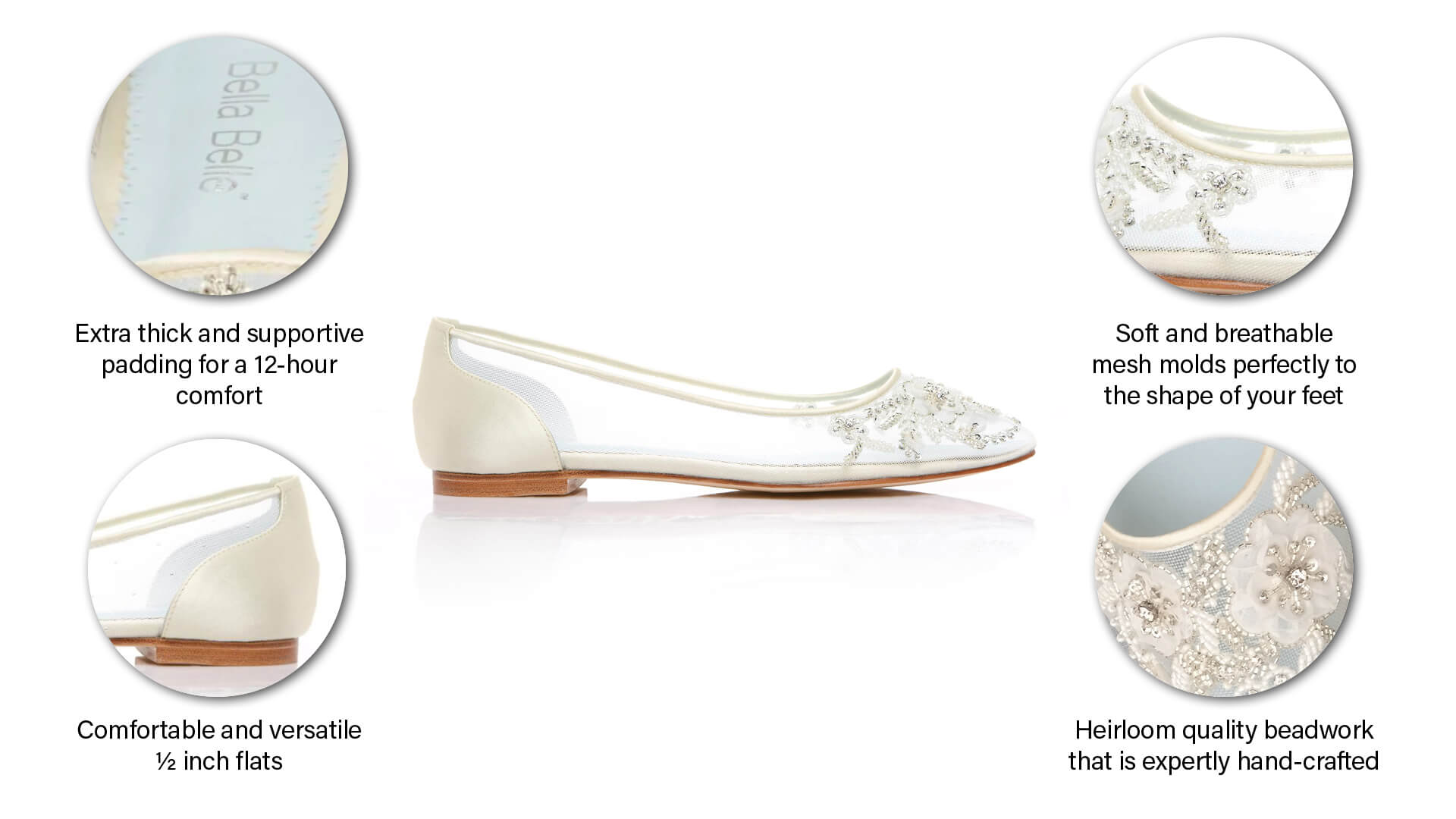 Mesh 2025 bridal flats