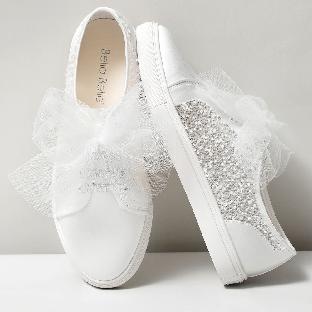 Lace bridal fashion sneakers