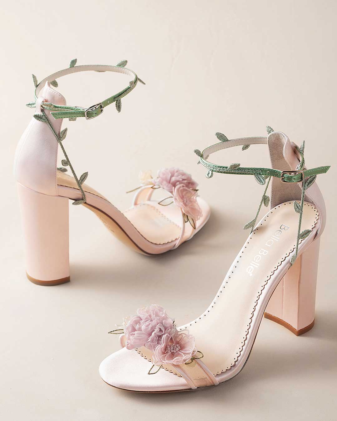 Pearl and Iridescent Crystal One-Band Mid Heels | David's Bridal