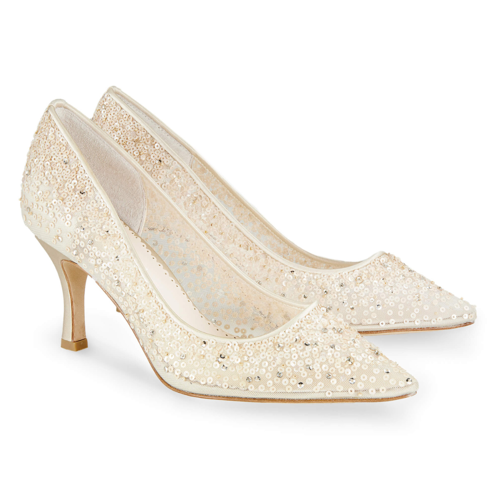 Champagne sparkly outlet heels