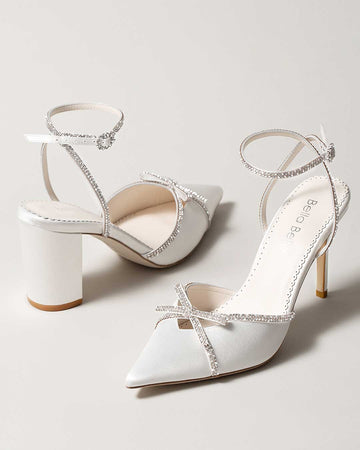 kendall crystal wedding heels