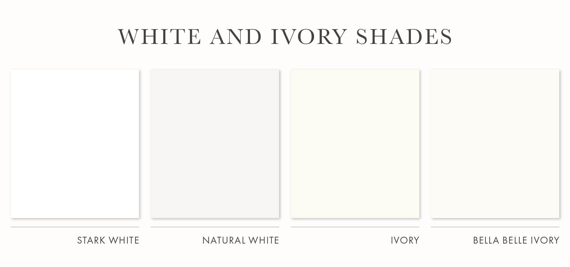 ivory and white shades