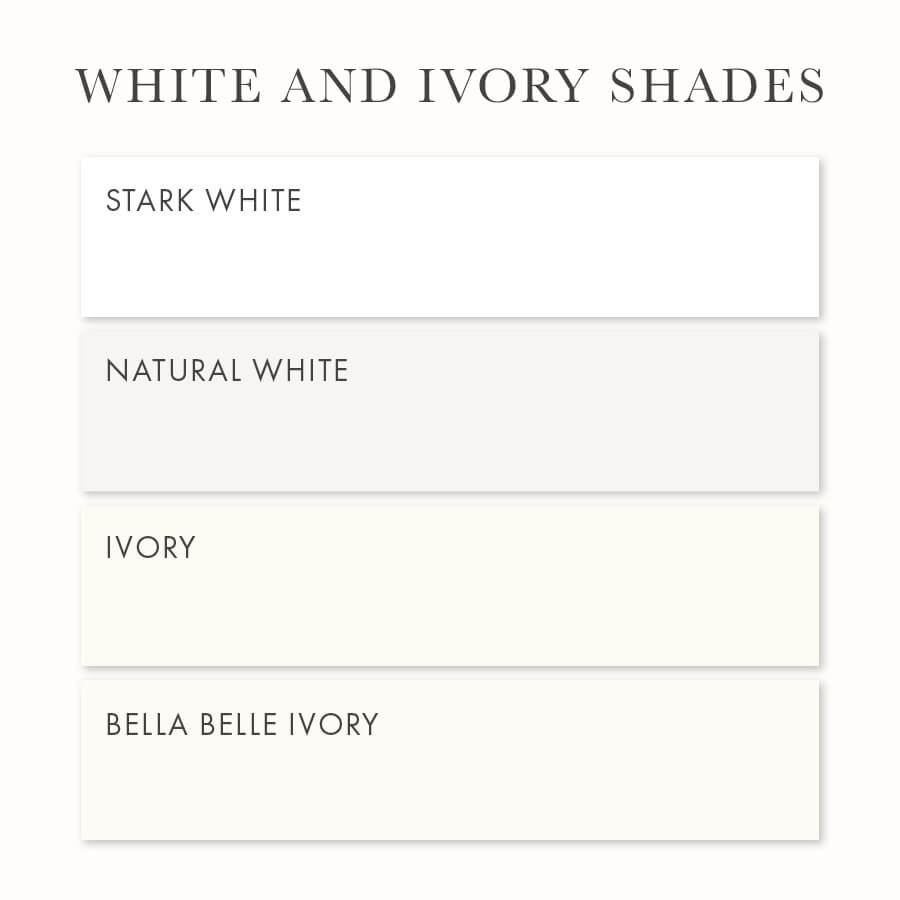 ivory and white shades