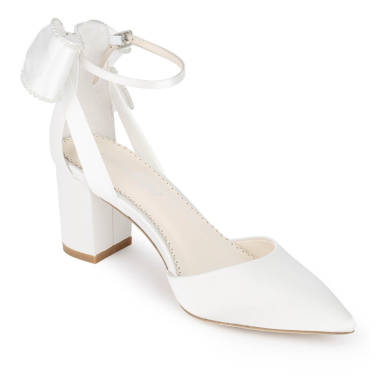 White block shop court heels