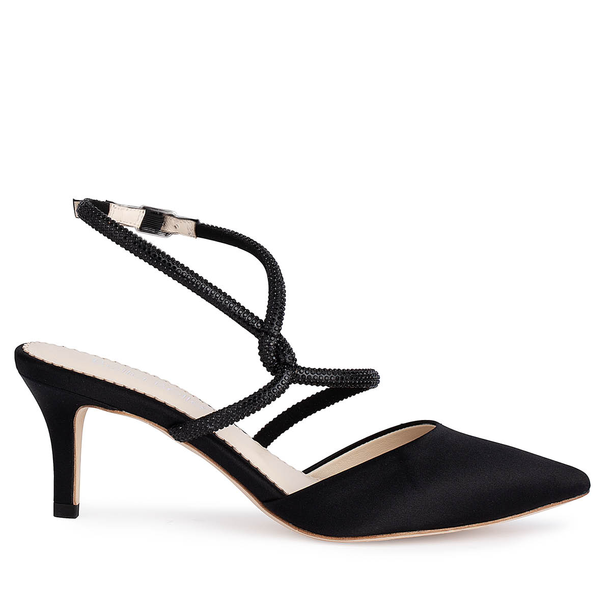 Glaze Black Strappy Stiletto Heels Size 8.5 | eBay