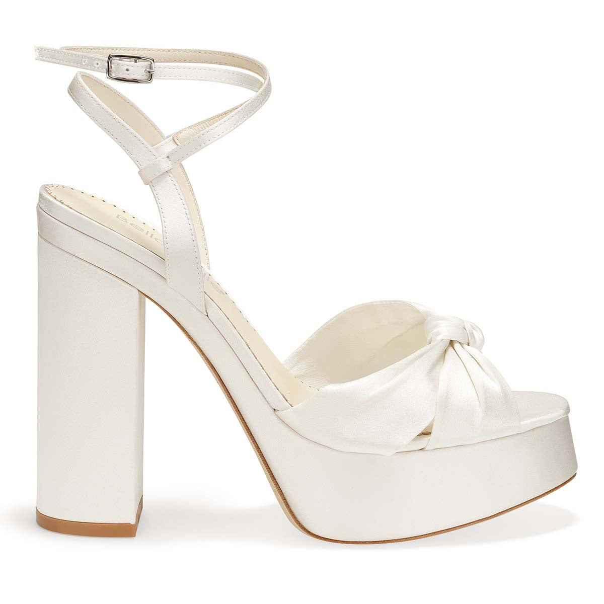 Be Mine Bridal Alette glitter platform sandals in white and silver | ASOS