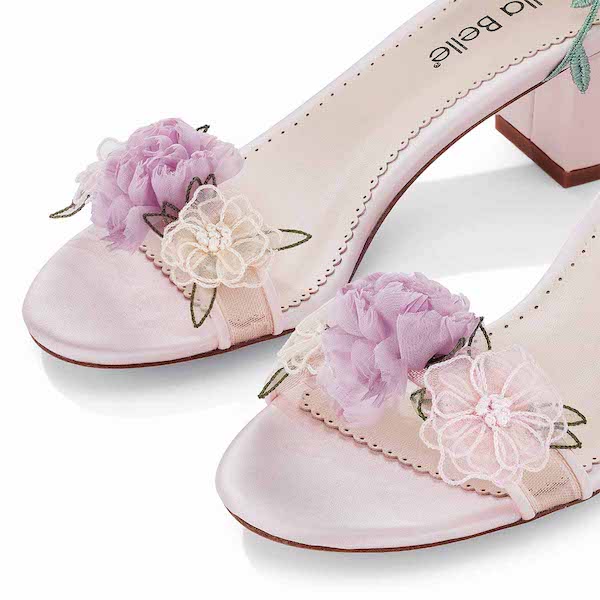 Pink floral hotsell shoes heels