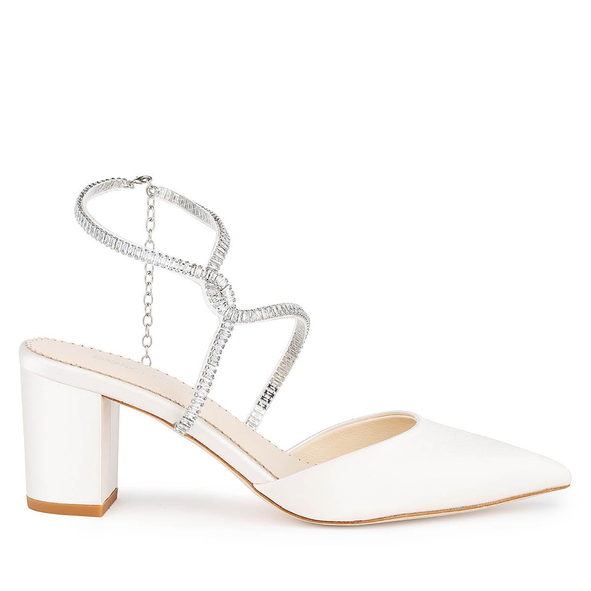 COBY LOW HEELS WHITE LEATHER - Jo Mercer