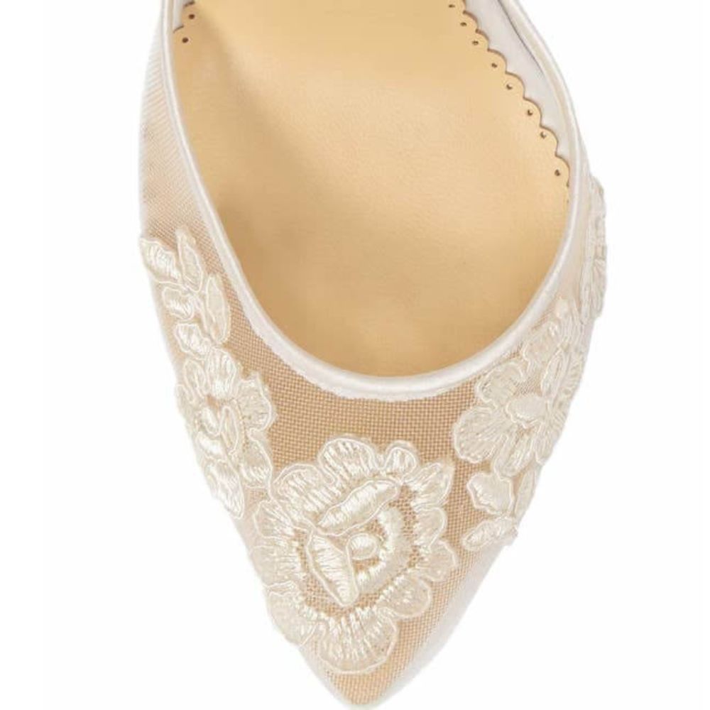 Anita Ivory Lace High Heels | Bella Belle