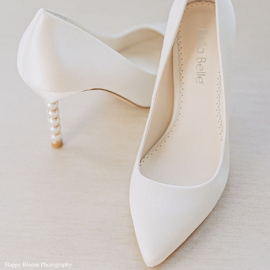 Bella Belle Shoes Carolina Crystals and Pearl Wedding Heels