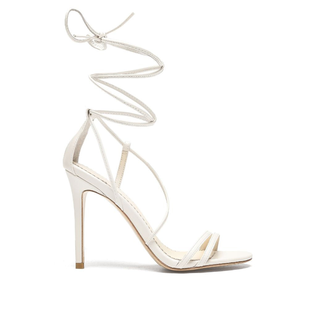 Bridal Tie Up Ivory Strappy Heels Blake Bella Belle