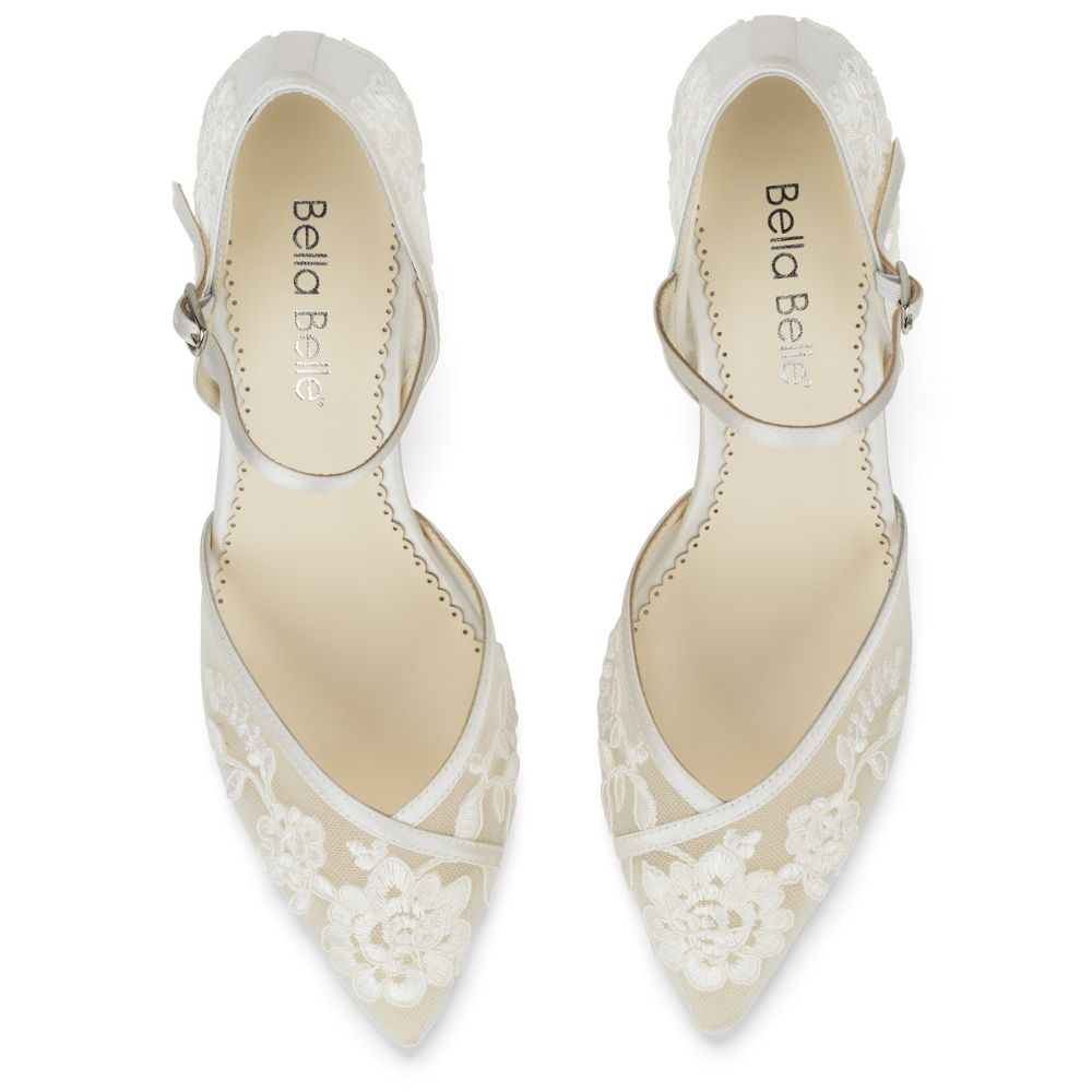 Vintage Ivory Lace Wedding Shoes