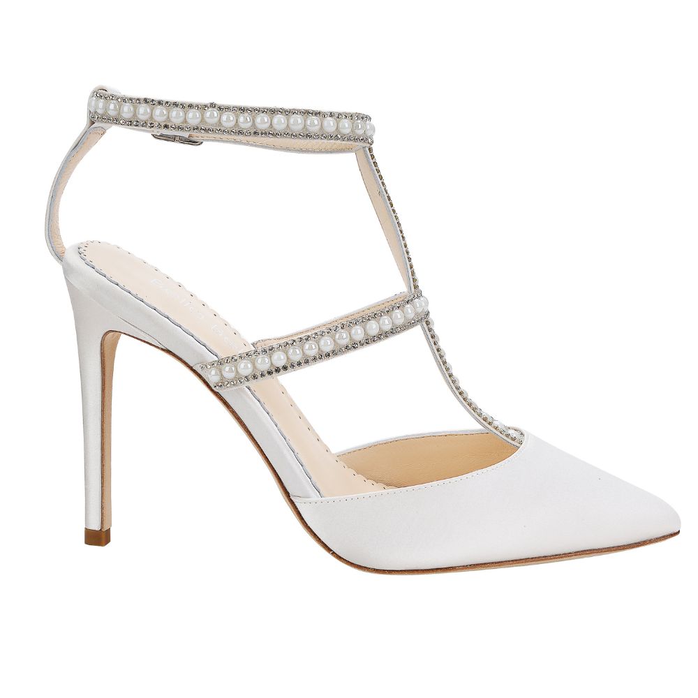 White Wedding Shoes Stiletto Heel | White Wedding High Heels | White Heels  Rhinestones - Pumps - Aliexpress