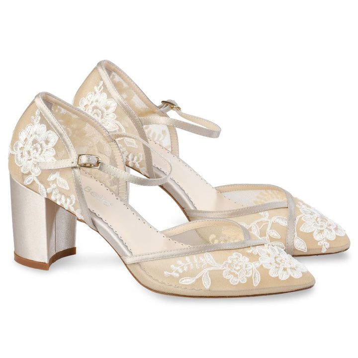 Bella Belle Nude Jewel Wedding 2024 Heels 8.5 (39)