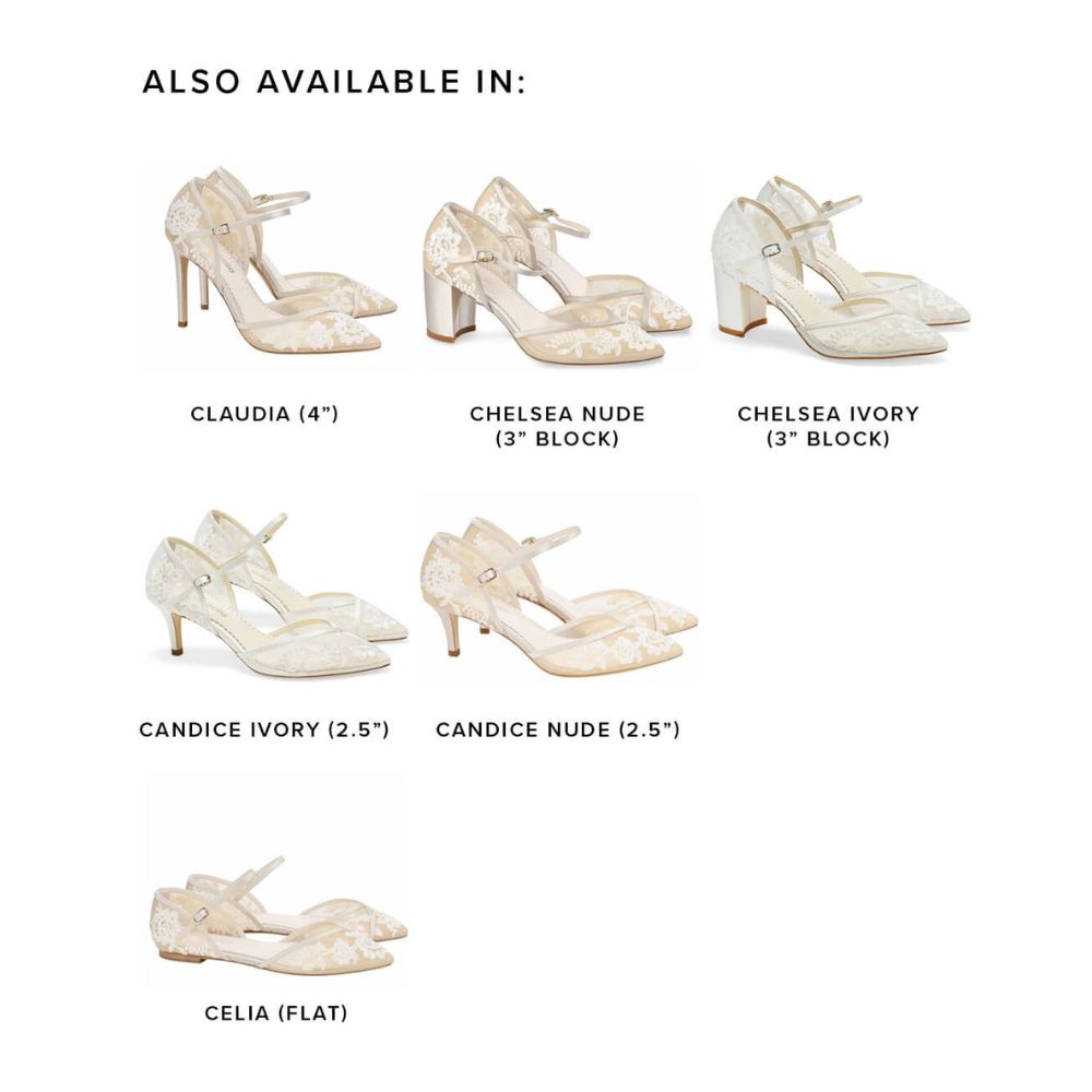 Nude Lace Heels D'Orsay Wedding Shoes US5 / EU35 / UK2.5 / Nude