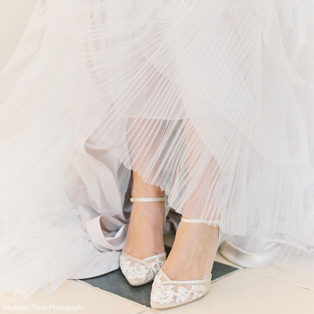 Nude Lace Heels D'Orsay Wedding Shoes US5 / EU35 / UK2.5 / Nude