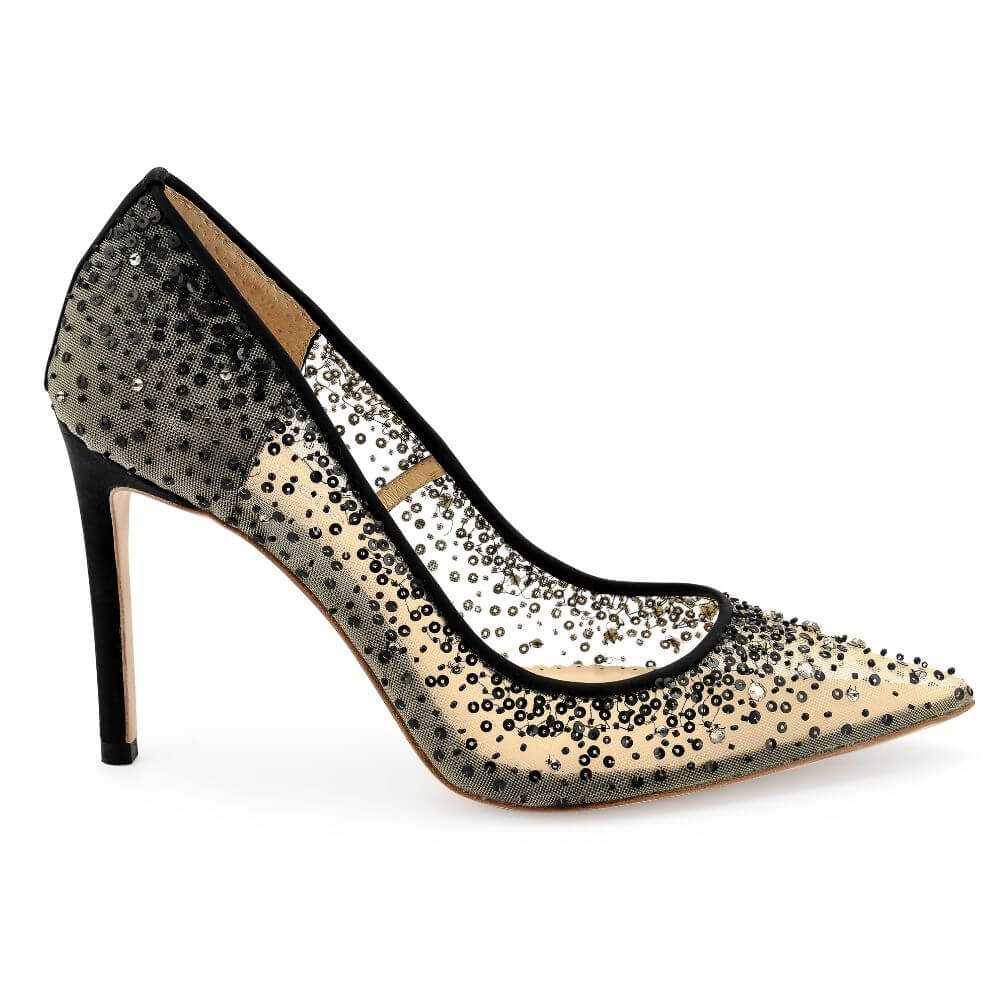 ZISSY Black Glitter Stilettos | Buy Women's HEELS Online | Novo Shoes NZ