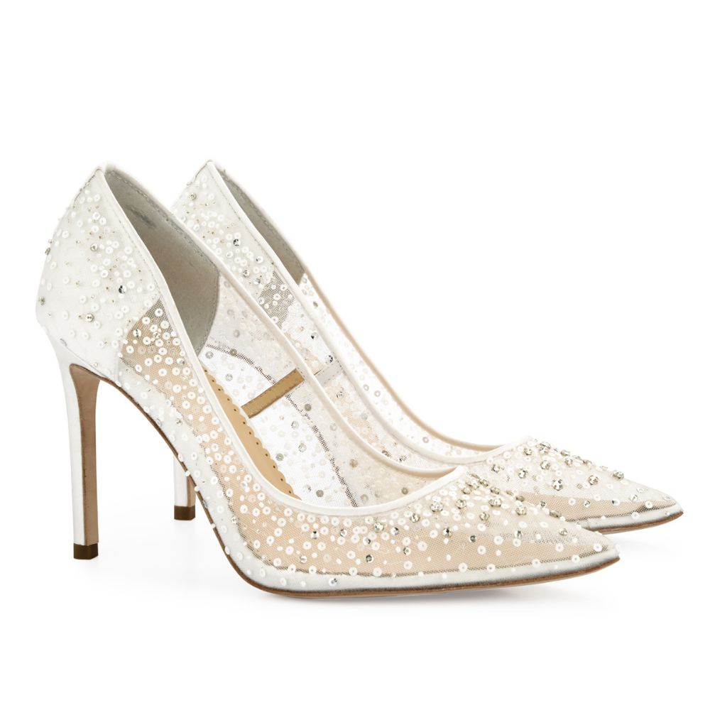 Bridal New York City Stiletto Heels Pearl White – Anabella by Rossy Sanchez