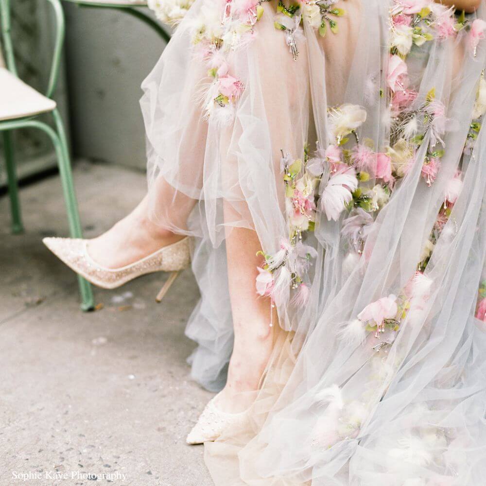 Sparkly pumps for online wedding