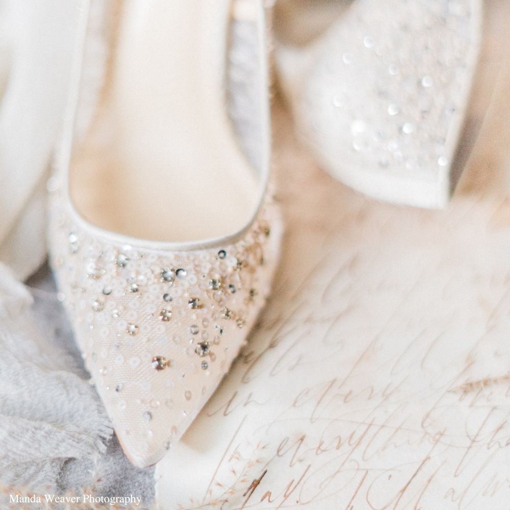 Elsa Crystal Embellished Nude Sparkly Heels | Bella Belle