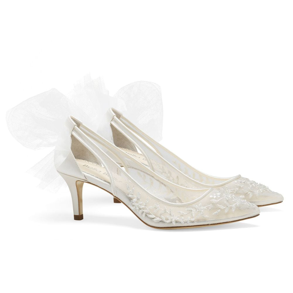 The rhinestones add a rich look on the gold and beige color bridal heels. |  Bridal sandals, Bridal heels, Bridal shoes