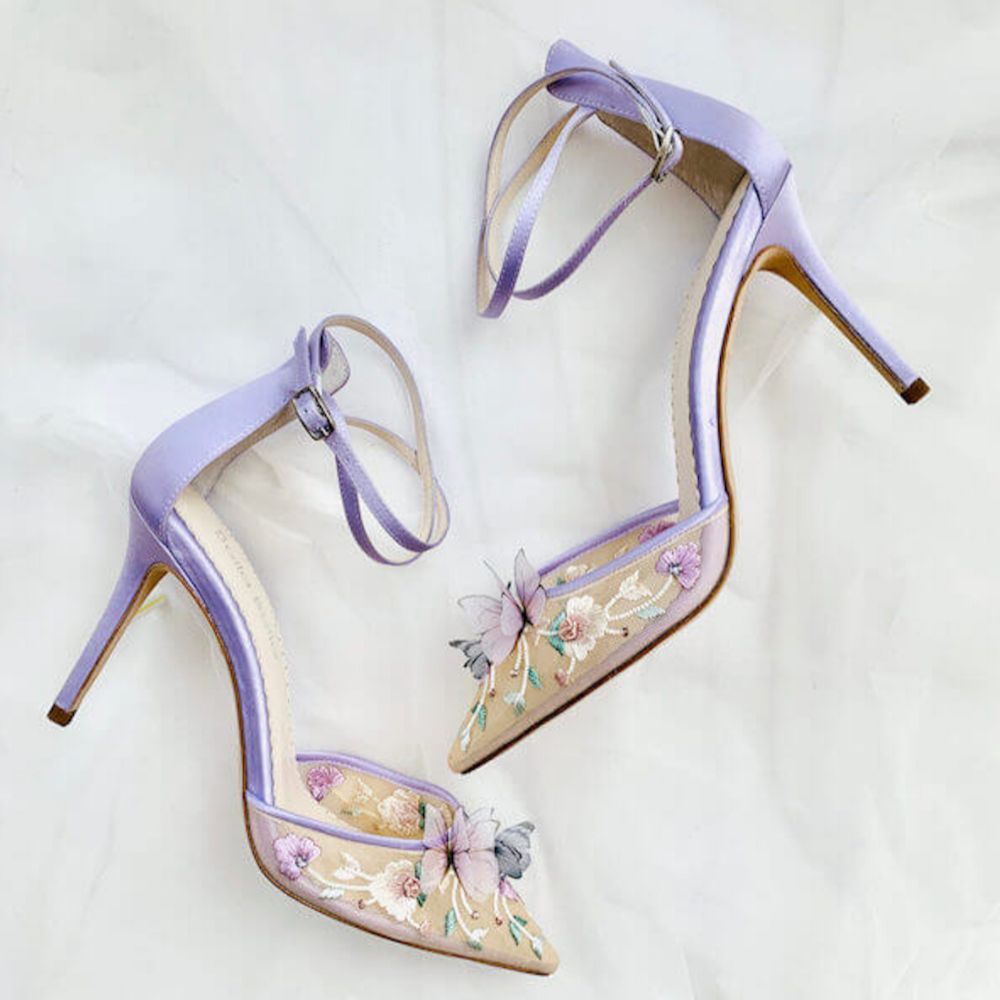 EVE LAVENDER | Bridal shoes, Butterfly heels, Heels