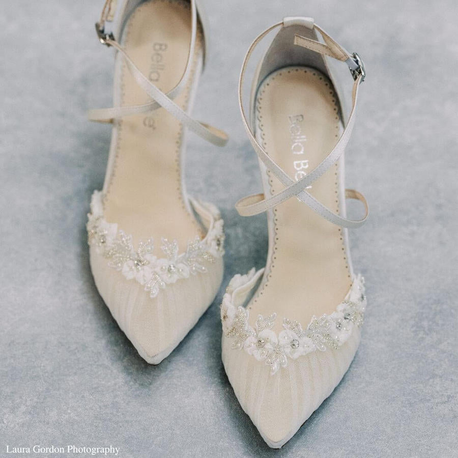 Kitten heel ivory online shoes