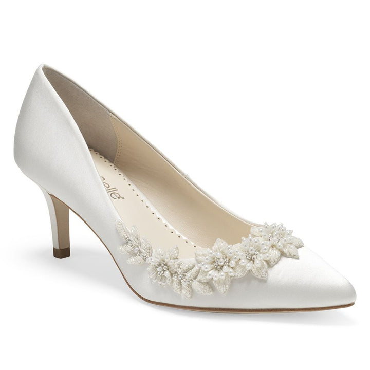 Ivory beaded orders wedding shoes