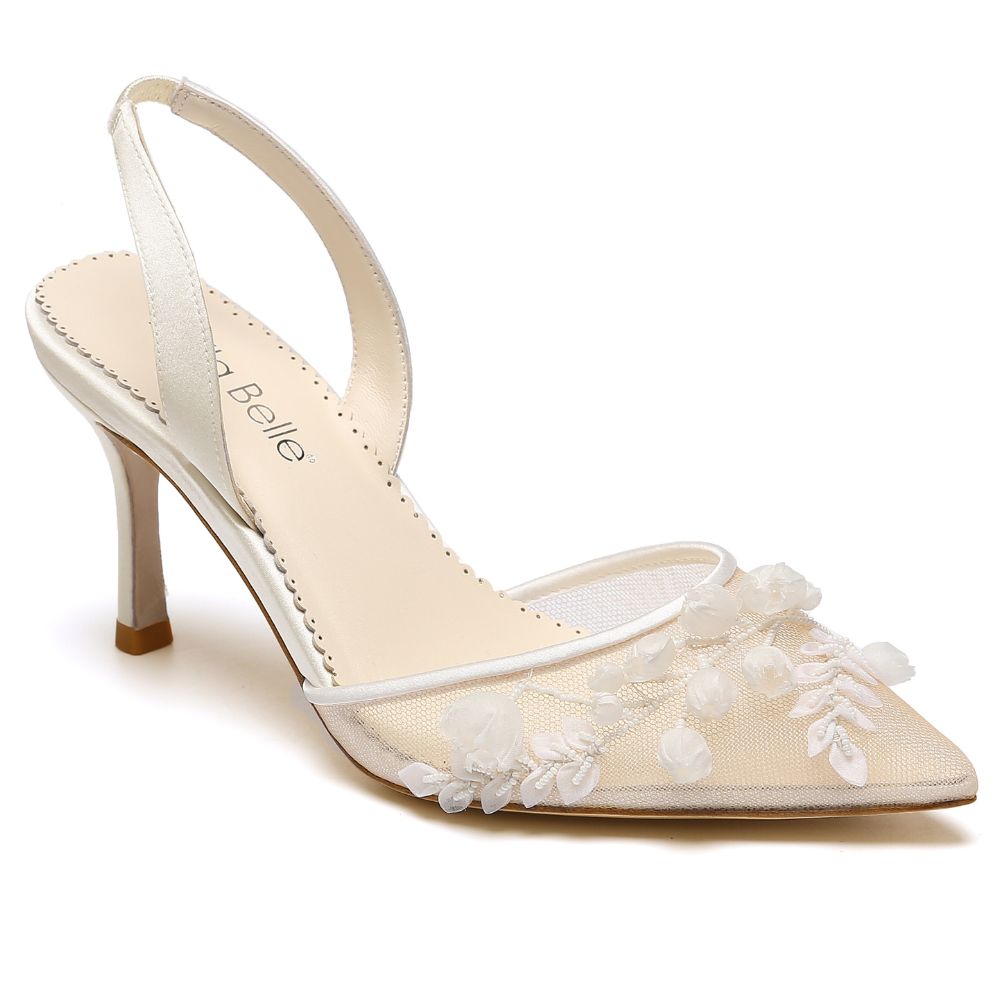 Low heels for online wedding ivory