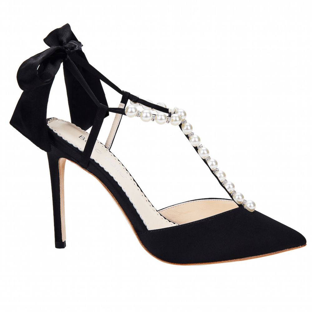 Black ankle strap heels closed toe hot sale