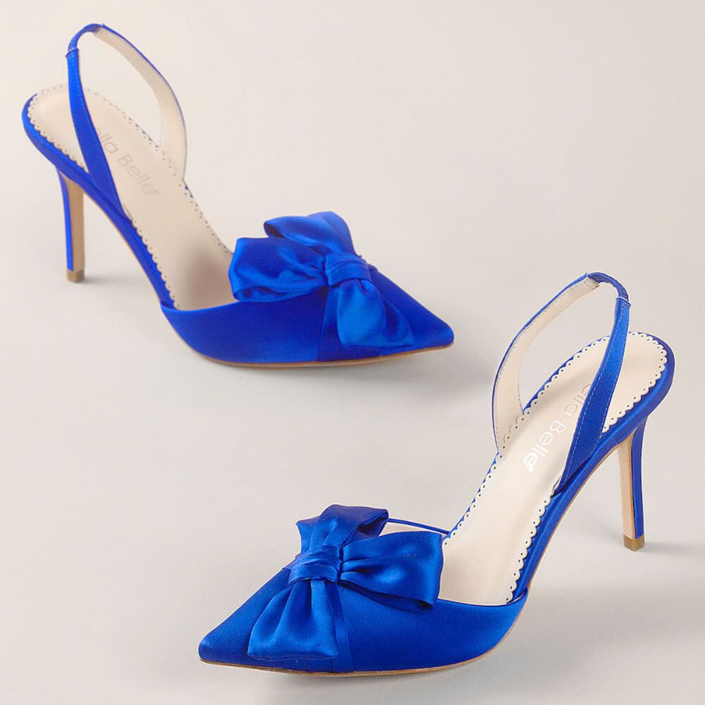 Women's blue clearance high heel shoes