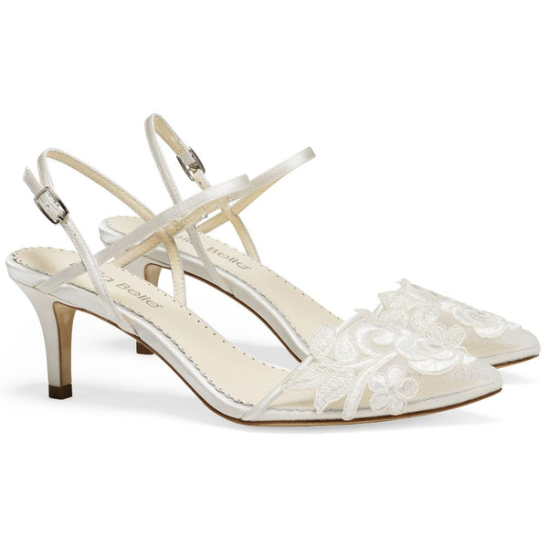 Ivory lace kitten outlet heels