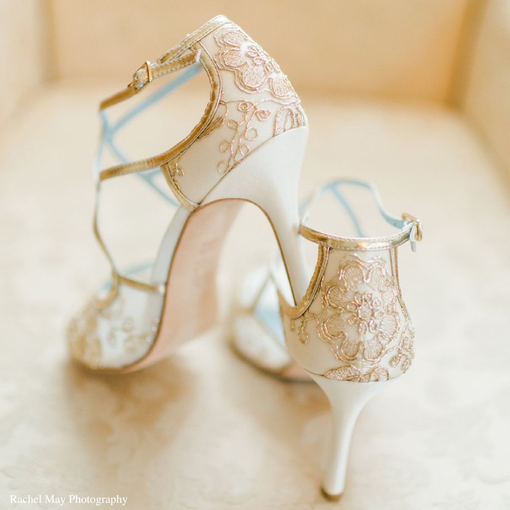 Elegant White Lace Flower Bridal Wedding High Heel Wedding Shoes With Gold  Butterflies And Imitation Pearl For Party And Prom From Nancy1984, $61.68 |  DHgate.Com