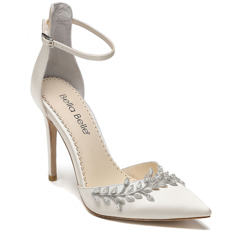 Glamorous embellished heel strap detail sandals in black and silver | ASOS